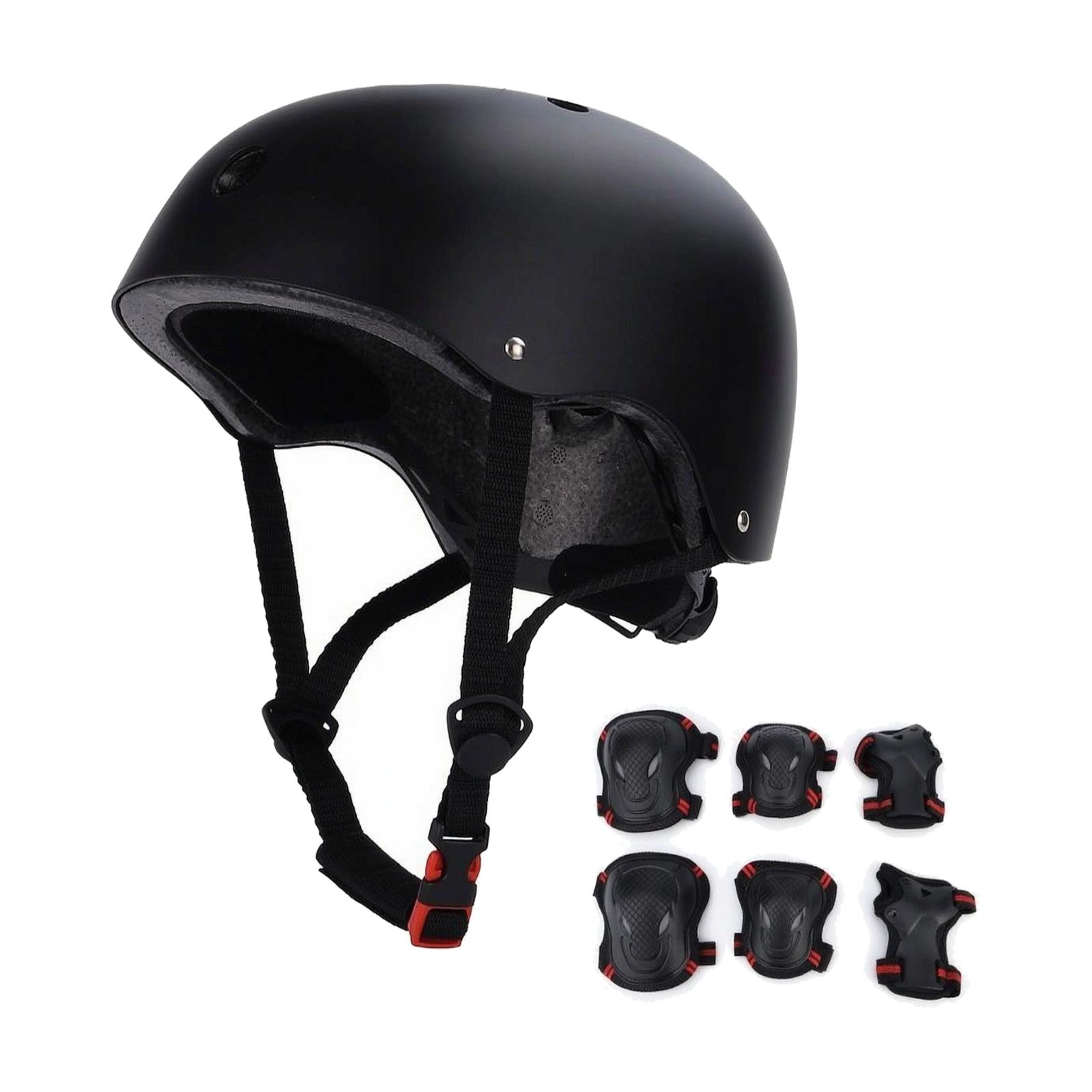 Scooter Helmet Set - Casco deportivo negro mate con juego