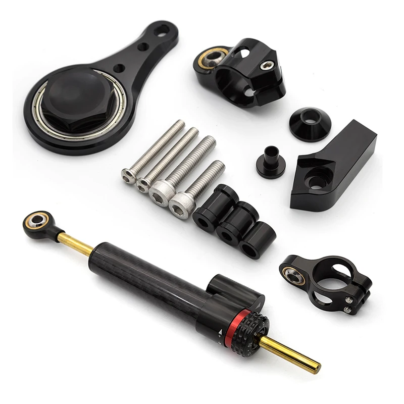 Steering Damper Stabilizer Kit Cnc - Para Kawasaki Ninja ZX-6R ZX636 ZX6R