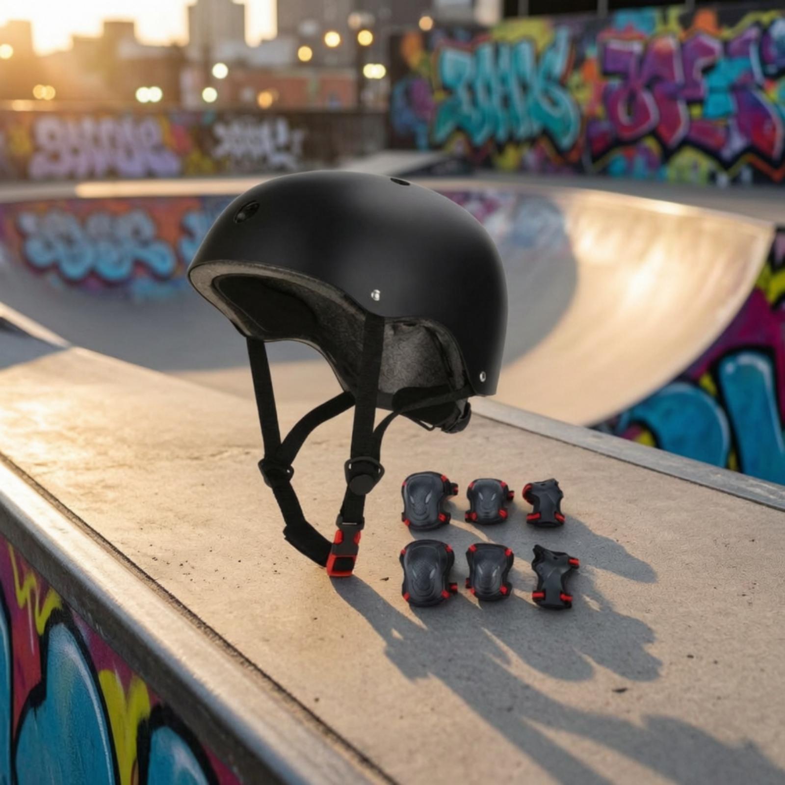 Casco deportivo negro mate con - Scooter Helmet Set reseña y precio