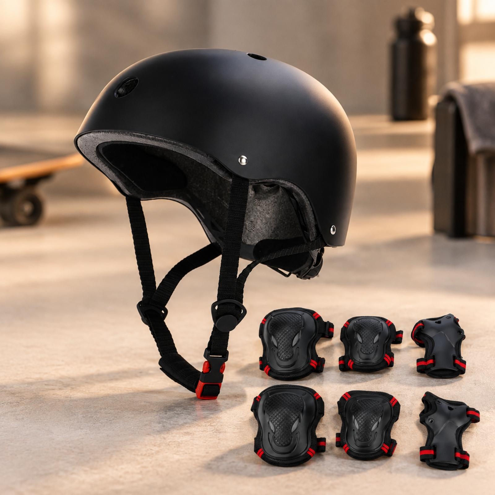 Casco deportivo negro mate con - Scooter Helmet Set reseña y precio