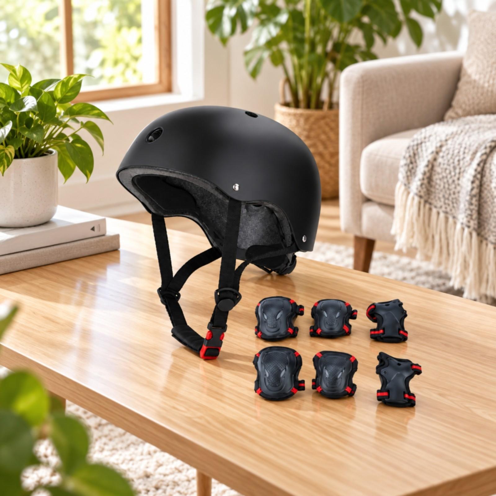 Casco deportivo negro mate con - Scooter Helmet Set reseña y precio