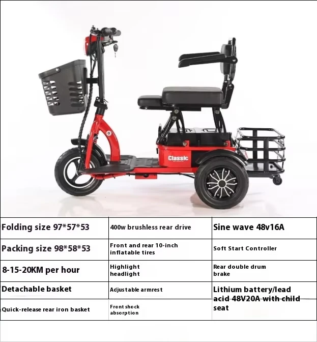 Triciclo Eléctrico Plegable Un - Electric Scooter 500W reseña y precio